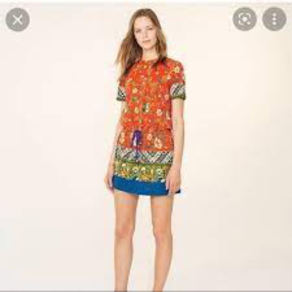Tory Burch Red and Blue Sundress Mini
